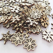 100pcs 23mm Snow Shape DIY Small Natural Wooden Slice Scrapbooking Embellishments DIY Craft Decor (Mixed Pattern) 2024 - buy cheap