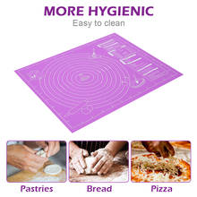 45x60cm Silicone Kneading Dough Pad Reusable Pastry Mat Kitchen Crepes Pizza Dough Non-stick Pan Pastry Mat Baking Accessories 2024 - buy cheap