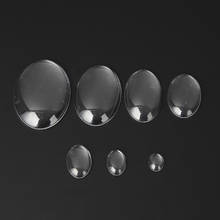 New 5-50pcs 8-40mm Clear Oval Flat Transparent Glass Cabochon For Jewelry Making DIY Pendant Ring Supplies Accessories Handmade 2024 - buy cheap