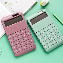 Calculadora de 12 dígitos, material de escritório e escola, presente para estudantes, cor sólida 2024 - compre barato