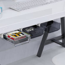 Ящик для хранения под столом, самоклеящийся ящик для хранения, органайзер для рабочего стола, многофункциональный стационарный контейнер 2024 - купить недорого