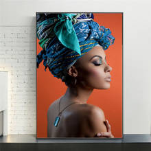 African Nude Woman Headband Portrait Nordic Canvas Painting Posters and Prints Scandinavian Wall Art Picture for Living Room 2024 - buy cheap