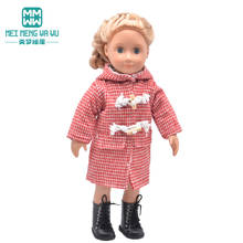 Roupas para bonecas fit 45 cm, acessórios de boneca americana corta-vento de lã fashion, casaco de presente de meninas 2024 - compre barato