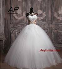 Vestido de noiva gótico, incrível, vestido de casamento 2021 imagem real, boêmio com miçanga com varredura de contas, vestidos formais de noiva 2024 - compre barato