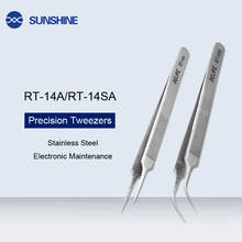 RT-14A RT-14SA Stainless Steel Curved Straight Tip Forceps Precision Soldering Tweezers Electronic Maintenance Tweezers Tool Jig 2024 - buy cheap