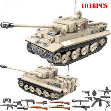 1018pcs TIGER 131 Military Tank Building Blocks WW2 Heavy Tanks Bricks Set Weapons Soldiers Models Kids DIY Toys Children Gifts 2024 - buy cheap