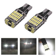 Bombilla LED CANBUS T15 W16W 45 SMD 4014, luces de reserva de marcha atrás, sin ERROR OBC, luz trasera de xenón blanco, 2 uds. 2024 - compra barato