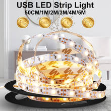 Fita de lâmpadas led, usb, 5v, 0.5m, 1m, 2m, 3m, 4m, 5m, dobrável, para decoração da sala, 2835 2024 - compre barato
