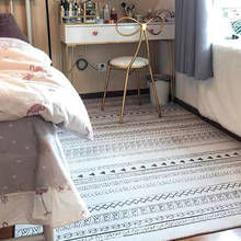 Nordic Area Rug Morocco Carpet For Living Room Modern Concise Black White Fluffy Carpet Rug Kid Bedroom Bedside Carpet Floor Mat 2024 - buy cheap