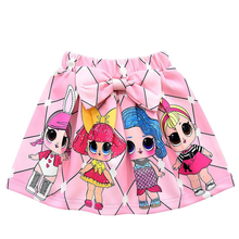 От 3 до 10 лет куклы из серии «Lol Surprise» из мультфильма, летние хлопковые футболки с рисунком Новая Детская короткая юбка мини-юбка для девочек юбка в складку, одежда для девочек 2024 - купить недорого