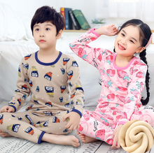 Inverno crianças engrossar pijamas conjuntos criança quente pijamas dos desenhos animados animais imprimir bebê meninas meninos pijamas crianças 2024 - compre barato