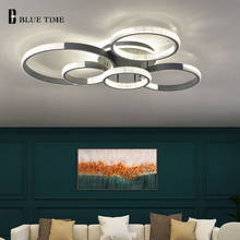 Modern Led Chandelier For Living room Bedroom Dining room Kitchen Lustre Circles Led Ceiling Chandelier Lighting Luminaires Gray 2024 - buy cheap