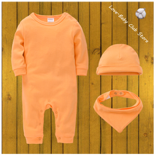 Baby Boys Romper Sweat Shirt Cap Scarf Autuman Winter Spring One-Pieces 100% Cotton Newborn Infant Clothing Set 3M 6M 9M 12M 18M 2024 - buy cheap