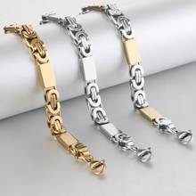 8mm Gold Silver Color Hip Hop Stainless Steel Link Chain Bracelet Strong Bracelets for Men Boys Fashion Male Jewelry Gifts 2024 - buy cheap