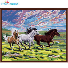 Краска Сделай Сам лошадь краска по номерам Красочные животные масляная живопись на холсте краска ing на холсте для домашнего декора комнаты настенные художественные картины подарки 2024 - купить недорого