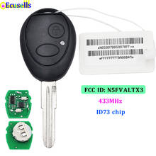 Remote Key Fob 2 Buttons 433Mhz with ID73 chip for Land Rover Discovery FCC ID: N5FVALTX3 2024 - buy cheap