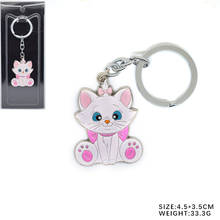 Disney Marie Cat Anime Action Toy Figures Cartoon Products Accessories Metal Keychain Pendant Ornament Unisex Gifts 2024 - buy cheap