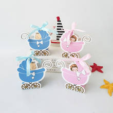 Baby Carriage Candy Gift Box Boy Girl Wedding Cookie Biscuit Chocolate Dragee Gift Bags Wrapping Paper Party Gift Packing Box 2024 - buy cheap