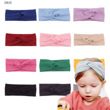 Turbante de lazo elástico suave para niña y mujer, accesorios para el cabello, 12 unids/lote 2024 - compra barato