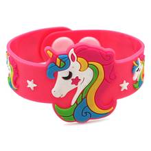 1PCS Trendy Children Lovely Animal Unicorn Silicone Wristbands Rubber Bracelets Toys For Kids Boys Girls Adults Christmas Gifts 2024 - compra barato