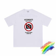 Camiseta VETEMENTS NO SOCIAL MEDIA para hombre y mujer, prenda de vestir con Logo antisocial, a escala 1:1, con etiqueta de alta calidad, 2021ss 2024 - compra barato