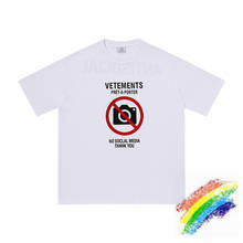 2021ss VETEMENTS NO SOCIAL MEDIA T-shirt Men Women antisocial Logo VETEMENTS T-shirts 1:1 High Quality Tag VTM Tops Tee 2024 - buy cheap