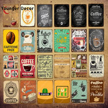 Starts A Cup Of Coffee Metal Tin Signs Caffeine Wall Decoration Pub Bar Pub Cafe Shop Home Decor Vintage Metal Poster YI-047 2024 - buy cheap