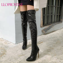 Lloprost ke 2020 New Arrivals Plus Size 48 Sexy Thin Heels Over The Knee Boots Woman Pointed Toe Zipper Fashion Boots Female 2024 - buy cheap