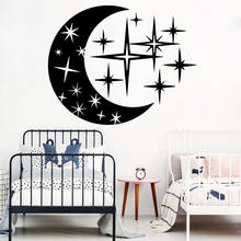 Moon Stars Wall Decals Children Bedroom Wardrobe Ceiling Decoration Vinyl Wall Sticker Home Decor Dormitory Window Door Z420 2024 - buy cheap