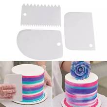 3Pcs Cream Scraper Baking Pastry Tools Irregular Teeth Edge DIY Scraper Cake Decorating Fondant Pastry Cutters Smooth Cake Tools 2024 - buy cheap