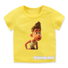 Забавные футболки для мальчиков, одежда для мальчиков с графическим принтом из аниме лука, летние модные футболки, милая детская одежда, желтые Топы 2024 - купить недорого