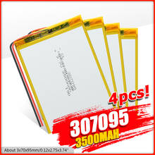 Baterías PCM de polímero de litio Lipo, recargables, con protección PCM, 3,7 V, 307095 mAh, para IPad, tableta, ordenador 2024 - compra barato