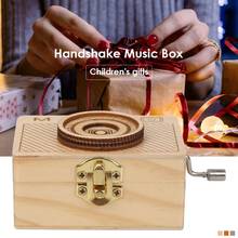 Wooden Hand Cranked Music Box Camera Shape Retro Home Ornament Crafts Decor Gift Durable and Delicate Original Manual Crank 2024 - buy cheap