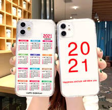 Fashion 2021 Calendar Phone Case For iPhone 11 12 Pro XS MAX XR X 7 8 6Plus SE 2021 Candy Soft Silicone Phone Cover Bag 2024 - buy cheap