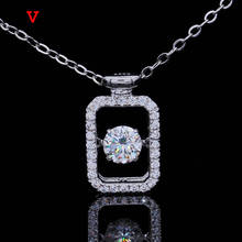 OEVAS Real 0.5 Carat D Color Moissanite Pendant Necklace 100% 925 Sterling Silver Sparkling Perfume Bottle Party Fine Jewelry 2024 - buy cheap