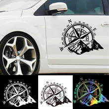 Hot Sale Mountain Compass Car Sticker Funny Vinyl Car-Styling Decals For Auto Window Motorcycle Decor наклейки на авто 2024 - купить недорого