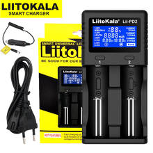 Liitokala carregador de pilhas, 10 modos de carregamento para pilhas 2021 18650 26650 aa aaa 21700 v/3.7v/3.2v baterias nimh de lítio 1.2 2024 - compre barato