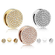 QANDOCCI 925 Sterling Silver Beads Reflexion Logo Clip Charms fit Original Pandora Bracelet DIY Jewelry For Women 2024 - buy cheap