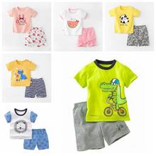 Kids Boys Pajamas Girls Clothes Set Cotton Baby Summer Clothes Short Sleeve T Shirt Pyjamas Pijamas Cartoon Children Sleepwear 2024 - buy cheap