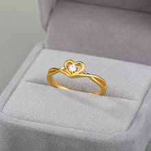 Ring For Women Gold Ring Wedding Love Micro Zircon Simple Elegant Ring Girl Wedding Charm Jewelry Aesthetic Kpop Wholesale Coupe 2024 - buy cheap