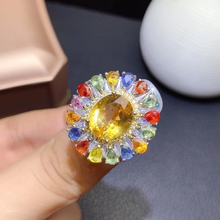 100% 925 Sterling Silver Natural Citrine Gemstone Birthstone Wedding Engagement Diamonds Ring Fine Jewelry Wholesale 2024 - buy cheap