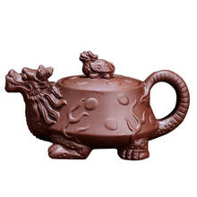 Bule de chá roxo de barro, bule tartaruga kung fu utensílio para bebidas de chá 170ml utensílio para cozinha doméstica bebidas de chá para animais de estimação 2024 - compre barato