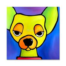 Mintura Hand Painted Abstract Animals Oil Paintings On Canva Wall Art Picture For Living Room The Green Dog Home Decor No Framed 2024 - buy cheap