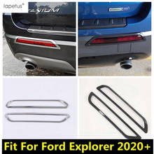 Rear Bumper Fog Lights Lamp Cover Trim Carbon Fiber / Chrome Exterior Refit Kit Accessories For Ford Explorer 2020 2021 2022  2024 - buy cheap