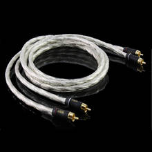 Par de cabo rca estéreo de alta performance, premium, hi-fi, áudio 2rca para cabo de interconexão 2rca 2024 - compre barato
