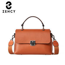 Zency Fashion Elegant Top-handle Bags 2021 New Fabulous Style Women's Handbag Office Commute Ladies Shoulder Bag Genuine Leather 2024 - buy cheap