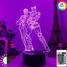 Lámpara 3d de Anime JoJo's Bizarre Adventure, luz Led de noche para decoración de dormitorio, regalo, luz nocturna, figura de JoJo's Bizarre Adventure 2024 - compra barato