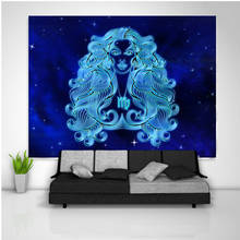 Tapiz con signo del zodiaco, arte colgante de pared, decoración para sala de estar 2024 - compra barato