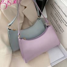 Gusure-Bolso Retro de piel sintética suave para mujer, bolsa de hombro pequeña de diseño de lujo, Color caramelo, Baguette 2024 - compra barato