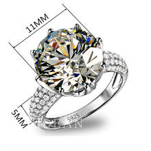 Novo cristal de swarovskis anel de jóias de moda sólida 925 prata para as mulheres gem pedra anéis 2024 - compre barato